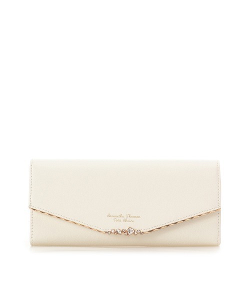 新品・サマンサタバサ Samantha Thavasa 長財布 ホワイト サマンサタバサ Samantha Thavasa スターモチーフラウンド長財布