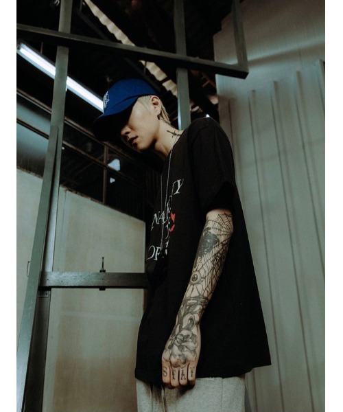 SINCITY（シンシティ）の「【SINCITY】ANARCHY CAT BASEBALL CAP（キャップ・メンズ・ブラック/ブルー・ONE SIZE）」の8枚目の写真