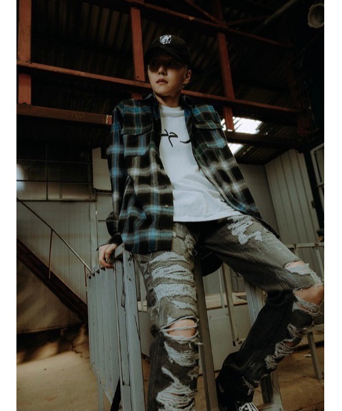 SINCITY（シンシティ）の「【SINCITY】ANARCHY CAT BASEBALL CAP（キャップ・メンズ・ブラック/ブルー・ONE SIZE）」の7枚目の写真