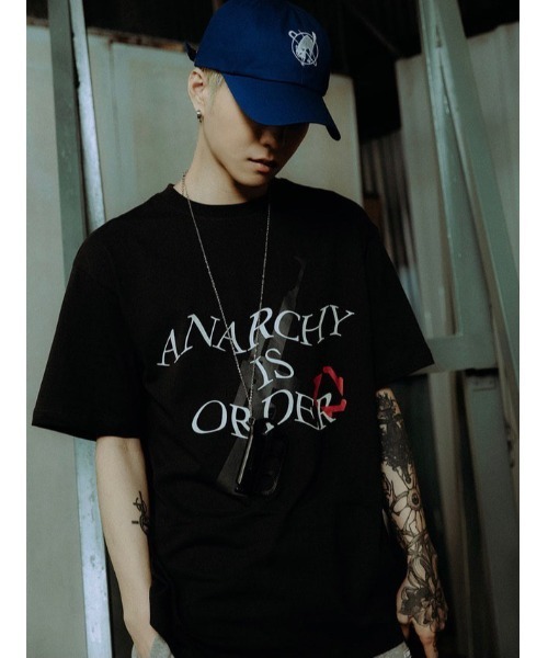 SINCITY（シンシティ）の「【SINCITY】ANARCHY CAT BASEBALL CAP（キャップ・メンズ・ブラック/ブルー・ONE SIZE）」の4枚目の写真