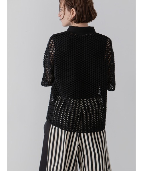 enchainement(アンシェヌマン)の「Polo Kint P/O(ニット/セーター・レディース・ブラック/ベージュ・フリー)」の12枚目の写真