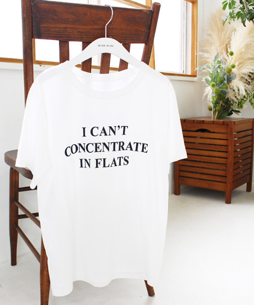 MODE ROBE(モードローブ)の「I CAN'T 半袖Tシャツ(Tシャツ/カットソー・レディース・ホワイト/ブラック・FREE)」の1枚目の写真