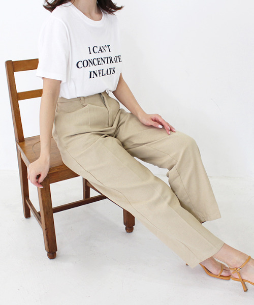 MODE ROBE(モードローブ)の「I CAN'T 半袖Tシャツ(Tシャツ/カットソー・レディース・ホワイト/ブラック・FREE)」の6枚目の写真