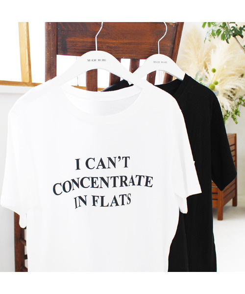 MODE ROBE(モードローブ)の「I CAN'T 半袖Tシャツ(Tシャツ/カットソー・レディース・ホワイト/ブラック・FREE)」の5枚目の写真