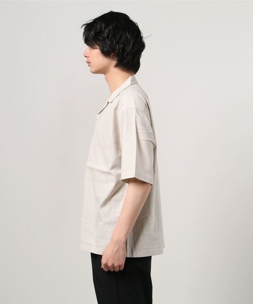 MARUKAWA（マルカワ）の「麻レーヨン オープンカラーシャツ/開襟シャツ（シャツ/ブラウス・メンズ・ベージュ/ネイビー/ブラウン/カーキ/アイボリー/ブルー系その他/チャコール・LL/M/L）」の13枚目の写真
