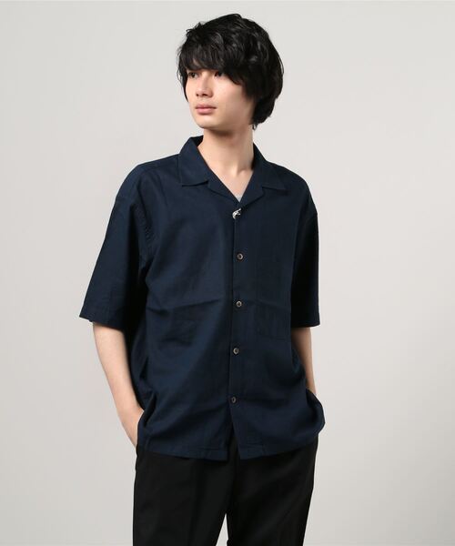 MARUKAWA（マルカワ）の「麻レーヨン オープンカラーシャツ/開襟シャツ（シャツ/ブラウス・メンズ・ベージュ/ネイビー/ブラウン/カーキ/アイボリー/ブルー系その他/チャコール・LL/M/L）」の16枚目の写真