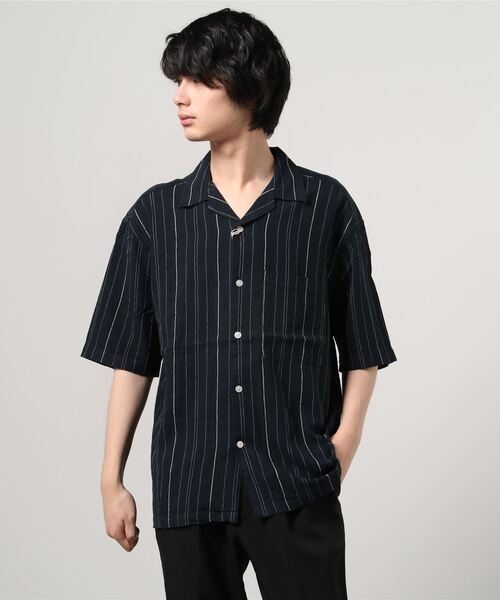 MARUKAWA（マルカワ）の「麻レーヨン オープンカラーシャツ/開襟シャツ（シャツ/ブラウス・メンズ・ベージュ/ネイビー/ブラウン/カーキ/アイボリー/ブルー系その他/チャコール・LL/M/L）」の14枚目の写真
