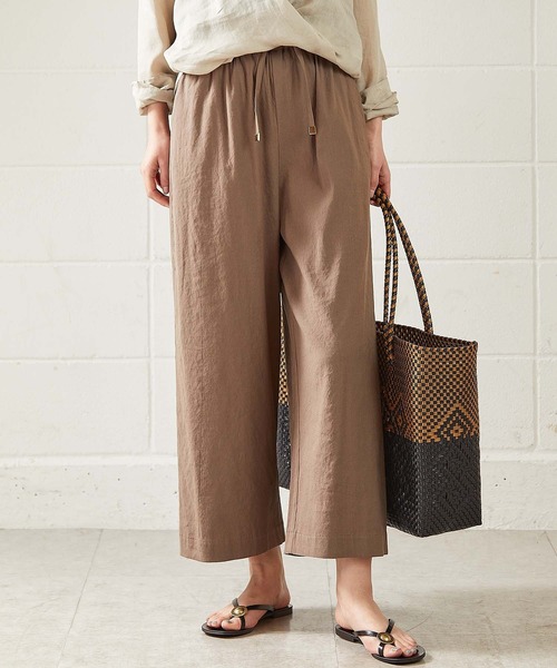 OUVRAGE CLASSE（ウヴラージュクラス）の「リネンワイドパンツ（その他パンツ・レディース・ブラック/ブラウン/ナチュラル・FREE）」の3枚目の写真