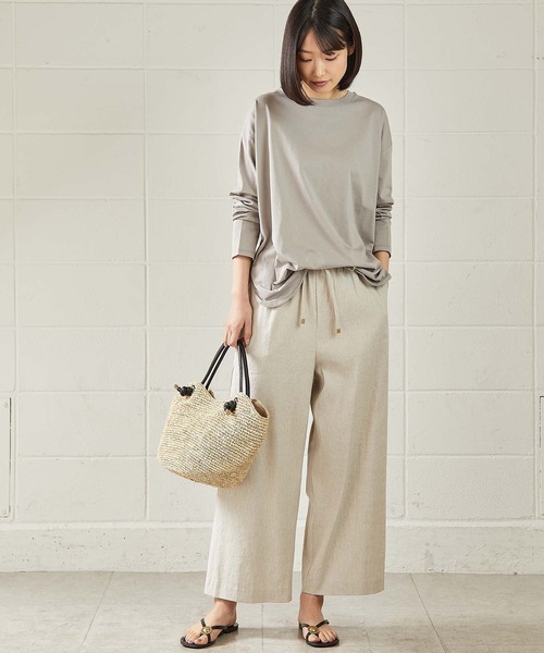 OUVRAGE CLASSE（ウヴラージュクラス）の「リネンワイドパンツ（その他パンツ・レディース・ブラック/ブラウン/ナチュラル・FREE）」の5枚目の写真