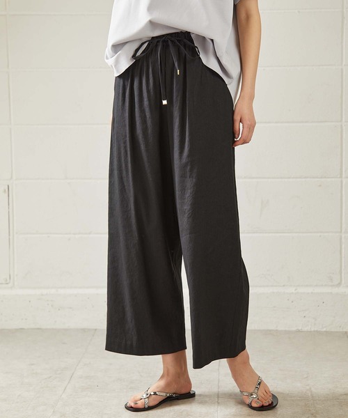 OUVRAGE CLASSE（ウヴラージュクラス）の「リネンワイドパンツ（その他パンツ・レディース・ブラック/ブラウン/ナチュラル・FREE）」の10枚目の写真