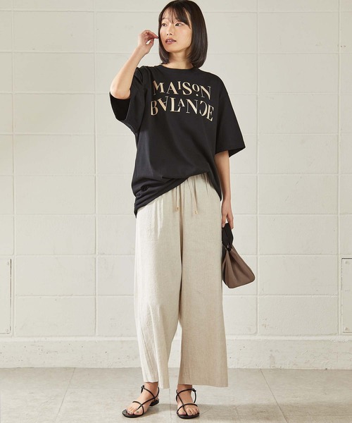 OUVRAGE CLASSE（ウヴラージュクラス）の「リネンワイドパンツ（その他パンツ・レディース・ブラック/ブラウン/ナチュラル・FREE）」の15枚目の写真