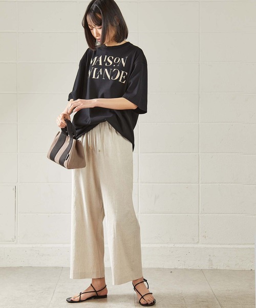 OUVRAGE CLASSE（ウヴラージュクラス）の「リネンワイドパンツ（その他パンツ・レディース・ブラック/ブラウン/ナチュラル・FREE）」の16枚目の写真
