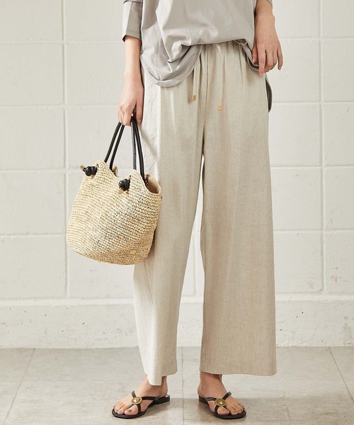 OUVRAGE CLASSE（ウヴラージュクラス）の「リネンワイドパンツ（その他パンツ・レディース・ブラック/ブラウン/ナチュラル・FREE）」の7枚目の写真
