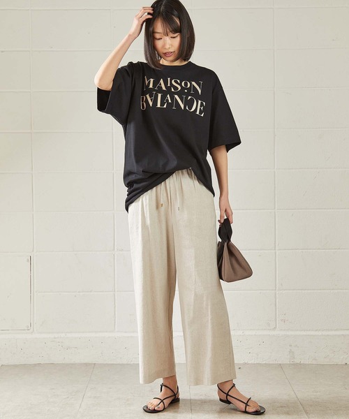 OUVRAGE CLASSE（ウヴラージュクラス）の「リネンワイドパンツ（その他パンツ・レディース・ブラック/ブラウン/ナチュラル・FREE）」の17枚目の写真