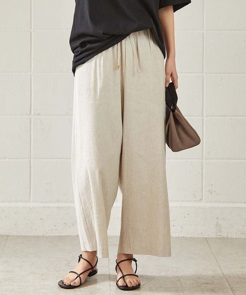 OUVRAGE CLASSE（ウヴラージュクラス）の「リネンワイドパンツ（その他パンツ・レディース・ブラック/ブラウン/ナチュラル・FREE）」の21枚目の写真