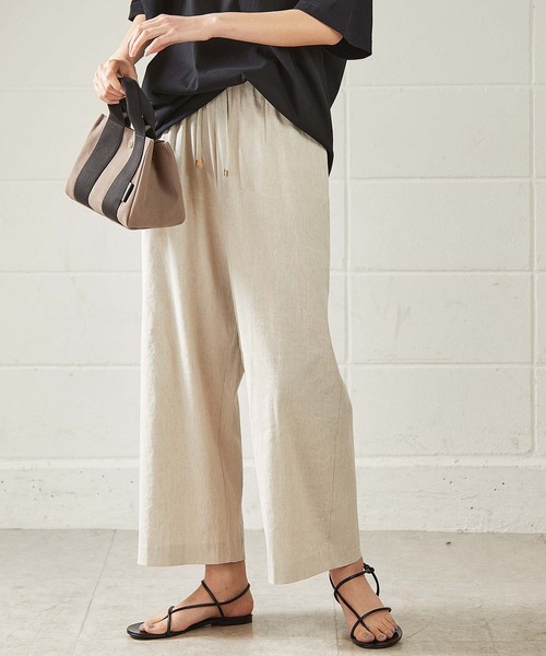 OUVRAGE CLASSE（ウヴラージュクラス）の「リネンワイドパンツ（その他パンツ・レディース・ブラック/ブラウン/ナチュラル・FREE）」の22枚目の写真
