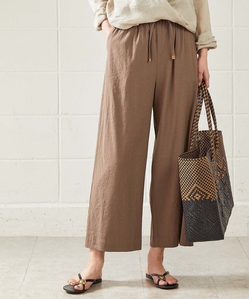 OUVRAGE CLASSE（ウヴラージュクラス）の「リネンワイドパンツ（その他パンツ・レディース・ブラック/ブラウン/ナチュラル・FREE）」の8枚目の写真