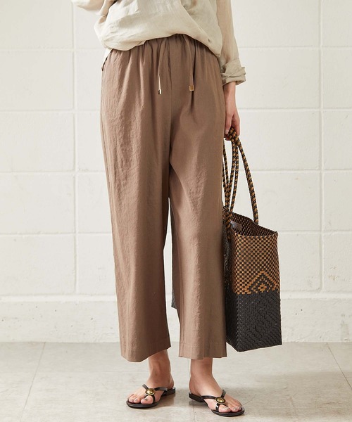 OUVRAGE CLASSE（ウヴラージュクラス）の「リネンワイドパンツ（その他パンツ・レディース・ブラック/ブラウン/ナチュラル・FREE）」の9枚目の写真