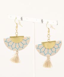 チャイハネ | 【チャイハネ】プフ刺繍ピアス(ピアス（両耳用）)