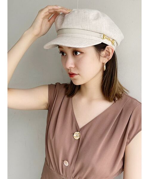 MURUA（ムルーア）の「レザービットマリンキャップ（キャップ・レディース・ブラック/ブラウン/アイボリー・FREE）」の14枚目の写真