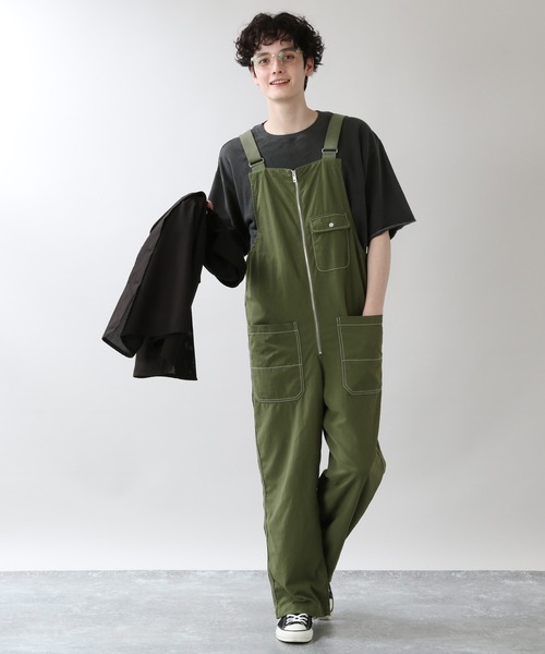RAGEBLUE（レイジブルー）の「ミリタリーオーバーオール/950336（サロペット/オーバーオール・メンズ・ブラック/オリーブ・FREE）」の13枚目の写真