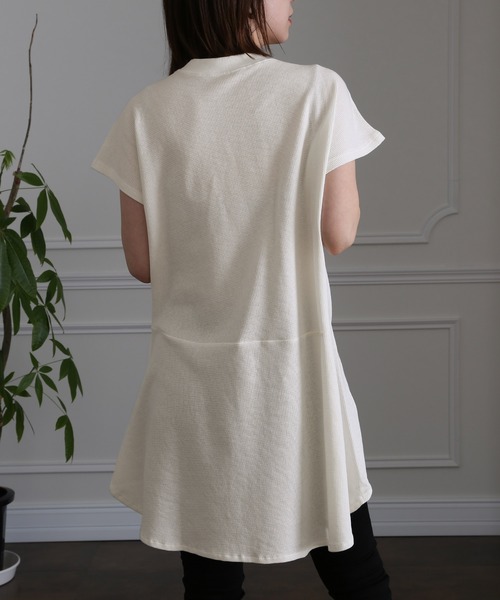 ElegChic（エレグシック）の「ハイネックワッフルコットントップス（Tシャツ/カットソー・レディース・ホワイト/ブラック・4L/XL/M）」の10枚目の写真