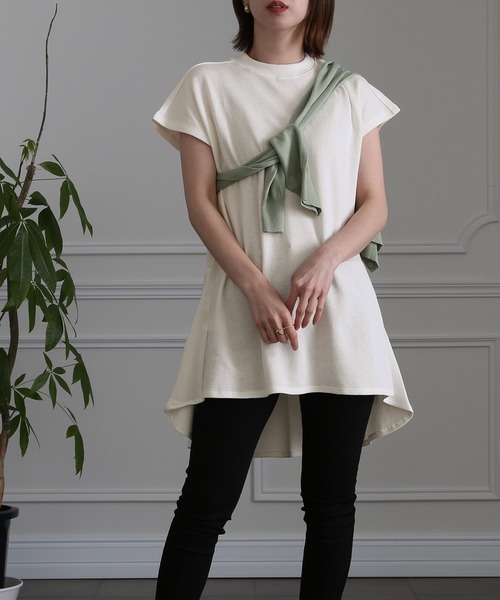 ElegChic（エレグシック）の「ハイネックワッフルコットントップス（Tシャツ/カットソー・レディース・ホワイト/ブラック・4L/XL/M）」の12枚目の写真