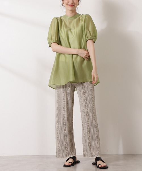 N.（N. Natural Beauty Basic）（エヌエヌナチュラルビューティーベーシック）の「◆ジャガードニットパンツ（その他パンツ・レディース・ブラック系その他/ベージュ系その他・MEDIUM）」の2枚目の写真