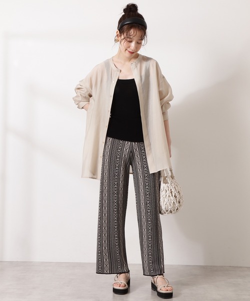 N.（N. Natural Beauty Basic）（エヌエヌナチュラルビューティーベーシック）の「◆ジャガードニットパンツ（その他パンツ・レディース・ブラック系その他/ベージュ系その他・MEDIUM）」の11枚目の写真