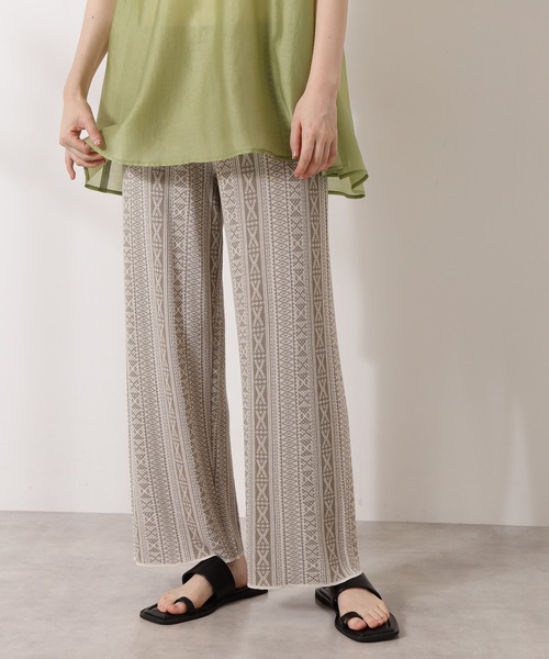 N.（N. Natural Beauty Basic）（エヌエヌナチュラルビューティーベーシック）の「◆ジャガードニットパンツ（その他パンツ・レディース・ブラック系その他/ベージュ系その他・MEDIUM）」の9枚目の写真