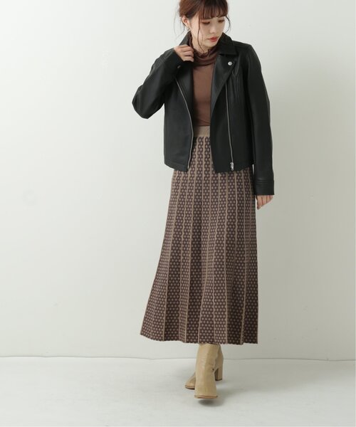 RAY CASSIN（レイカズン）の「ライダースジャケット（ブルゾン・レディース・ブラック/モカ・FREE）」の6枚目の写真