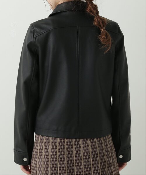 RAY CASSIN（レイカズン）の「ライダースジャケット（ブルゾン・レディース・ブラック/モカ・FREE）」の9枚目の写真