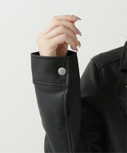 RAY CASSIN（レイカズン）の「ライダースジャケット（ブルゾン・レディース・ブラック/モカ・FREE）」の13枚目の写真