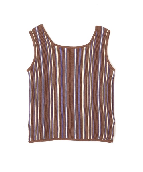 FREE'S MART（フリーズマート）の「◆マルチストライプニットタンク（ニット/セーター・レディース・ホワイト系その他/ブラウン系その他/ホワイト系その他2・FREE）」の20枚目の写真