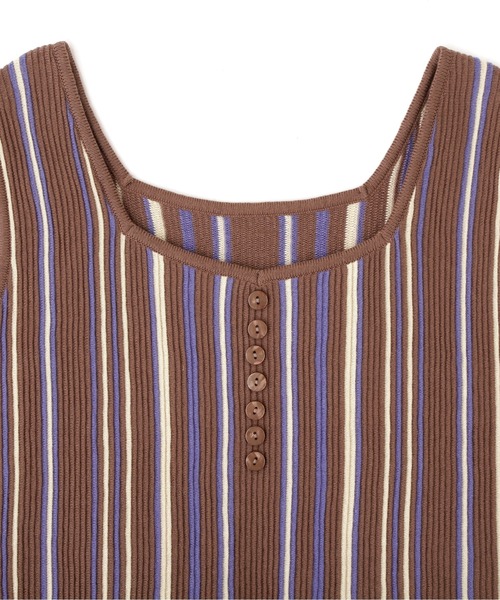FREE'S MART（フリーズマート）の「◆マルチストライプニットタンク（ニット/セーター・レディース・ホワイト系その他/ブラウン系その他/ホワイト系その他2・FREE）」の8枚目の写真