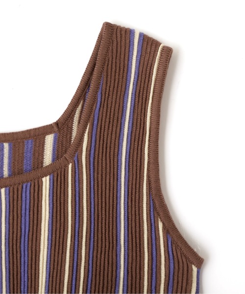 FREE'S MART（フリーズマート）の「◆マルチストライプニットタンク（ニット/セーター・レディース・ホワイト系その他/ブラウン系その他/ホワイト系その他2・FREE）」の12枚目の写真