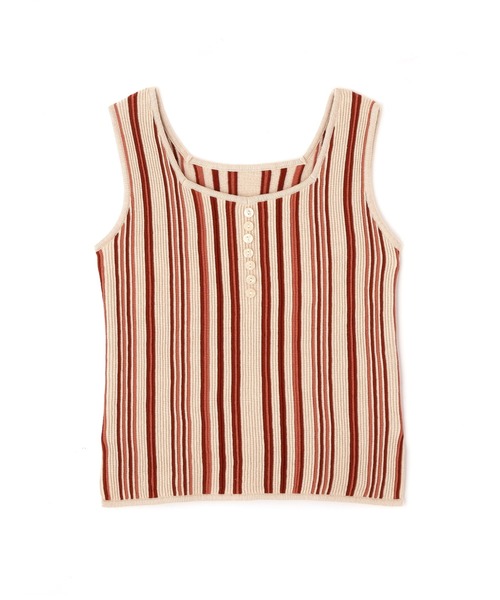 FREE'S MART（フリーズマート）の「◆マルチストライプニットタンク（ニット/セーター・レディース・ホワイト系その他/ブラウン系その他/ホワイト系その他2・FREE）」の14枚目の写真
