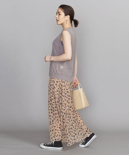 BEAUTY&YOUTH UNITED ARROWS（ビューティーアンドユースユナイテッドアローズ）の「BY 麻ブレンドシアークルーネックノースリーブ -ウォッシャブル-◆（ニット/セーター・レディース・ブラック/グレー/オレンジ・FREE）」の7枚目の写真