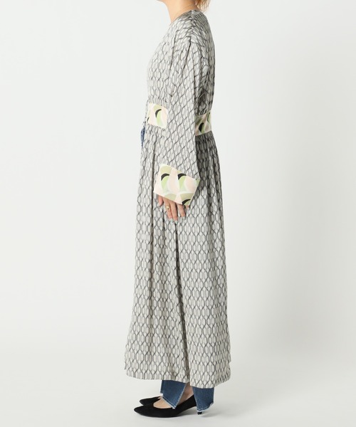 JOURNAL STANDARD（ジャーナルスタンダード）の「【Ayumi.HｘJOURNALSTANDARD】ドッキングプリントガウン◆（ワンピース・レディース・グリーン・FREE）」の10枚目の写真