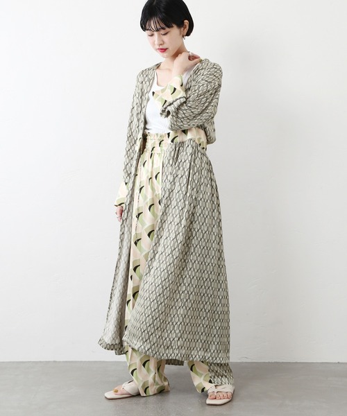 JOURNAL STANDARD（ジャーナルスタンダード）の「【Ayumi.HｘJOURNALSTANDARD】ドッキングプリントガウン◆（ワンピース・レディース・グリーン・FREE）」の20枚目の写真