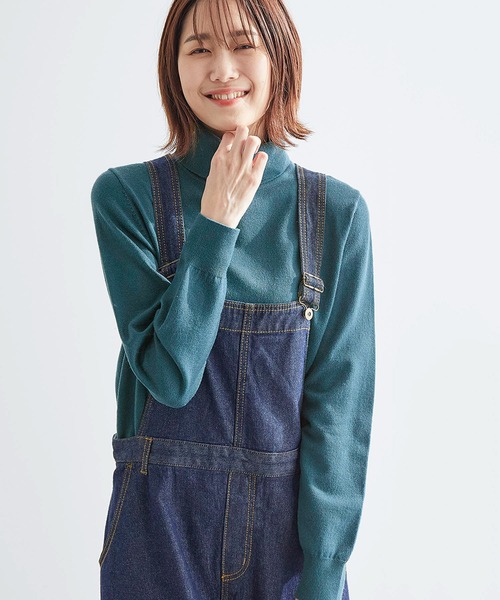 ROPE' PICNIC（ロペピクニック）の「【アンチピリング】天竺タートルニットプルオーバー（ニット/セーター・レディース・ブラック/ブラウン/オフホワイト/ターコイズブルー/ピンク系その他/グレー・38）」の6枚目の写真