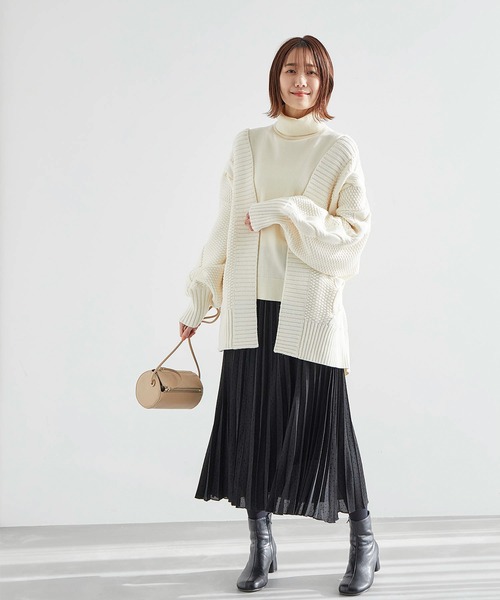 ROPE' PICNIC（ロペピクニック）の「【アンチピリング】天竺タートルニットプルオーバー（ニット/セーター・レディース・ブラック/ブラウン/オフホワイト/ターコイズブルー/ピンク系その他/グレー・38）」の20枚目の写真