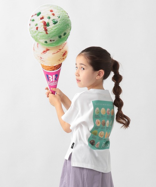 GLOBAL WORK（グローバルワーク）の「[150160cm拡大]サーティワン　プリントT/キッズ//957163（Tシャツ/カットソー・キッズ・ホワイト/チャコールグレー/ブラック/ホワイト系その他・110cm/100cm/120cm/130cm/140cm/150cm/160cm）」の2枚目の写真