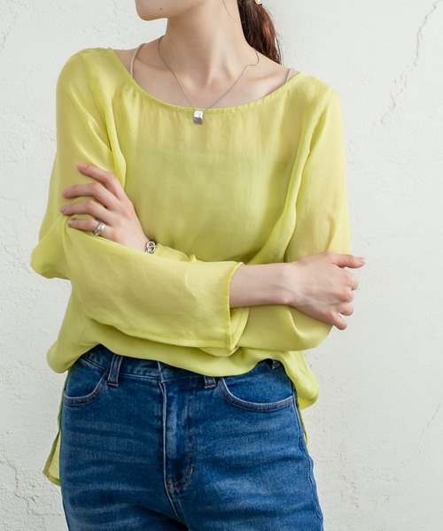 mystic（ミスティック）の「シアープルオーバー（Tシャツ/カットソー・レディース・グレー/ライム/アイボリー/ブラック・FREE）」の12枚目の写真