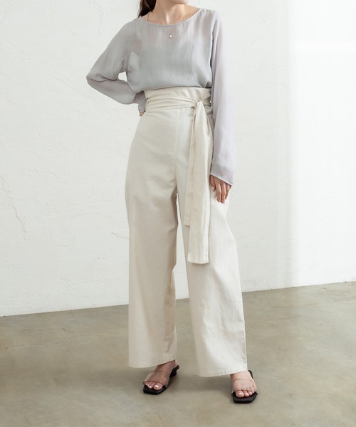 mystic（ミスティック）の「シアープルオーバー（Tシャツ/カットソー・レディース・グレー/ライム/アイボリー/ブラック・FREE）」の6枚目の写真