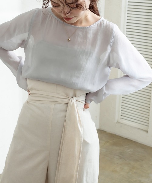 mystic（ミスティック）の「シアープルオーバー（Tシャツ/カットソー・レディース・グレー/ライム/アイボリー/ブラック・FREE）」の9枚目の写真