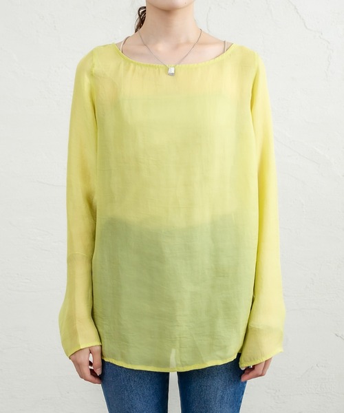 mystic（ミスティック）の「シアープルオーバー（Tシャツ/カットソー・レディース・グレー/ライム/アイボリー/ブラック・FREE）」の13枚目の写真