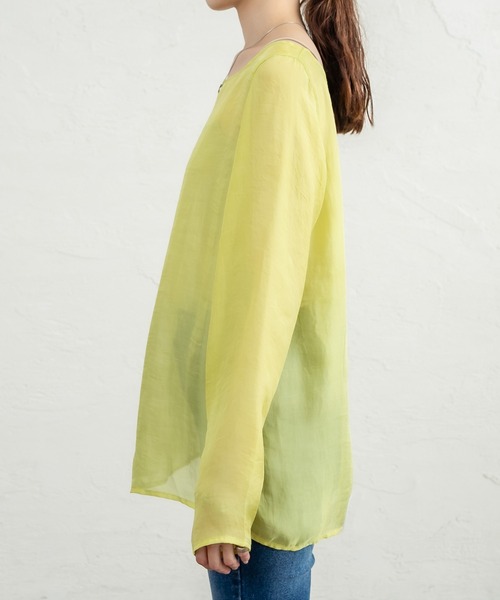 mystic（ミスティック）の「シアープルオーバー（Tシャツ/カットソー・レディース・グレー/ライム/アイボリー/ブラック・FREE）」の14枚目の写真