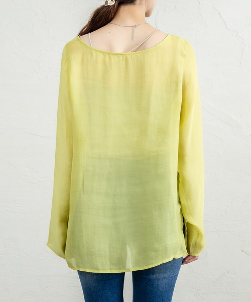 mystic（ミスティック）の「シアープルオーバー（Tシャツ/カットソー・レディース・グレー/ライム/アイボリー/ブラック・FREE）」の15枚目の写真