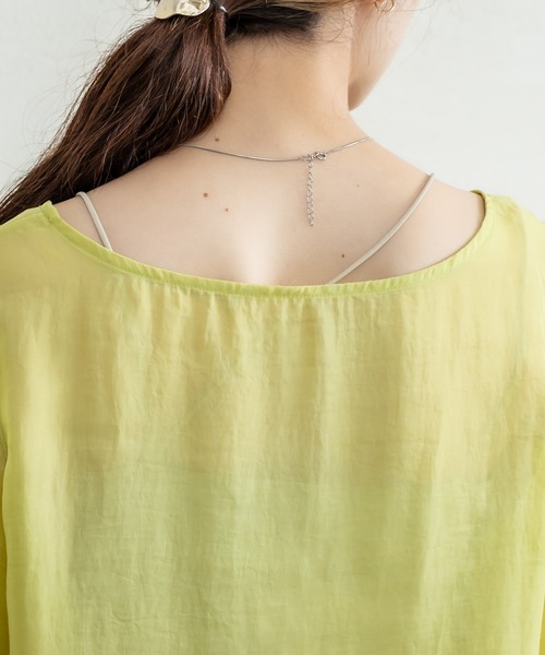 mystic（ミスティック）の「シアープルオーバー（Tシャツ/カットソー・レディース・グレー/ライム/アイボリー/ブラック・FREE）」の16枚目の写真